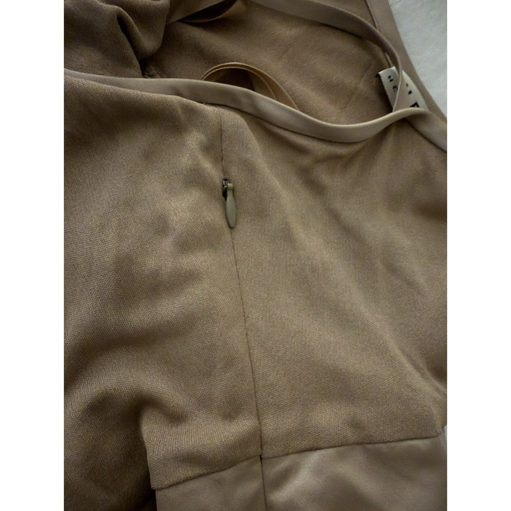 Vtg Heidi Weisel Silk Mini Slip Dress Champagne USA 90s Y2K Minimalist Luxury - Picture 8 of 16